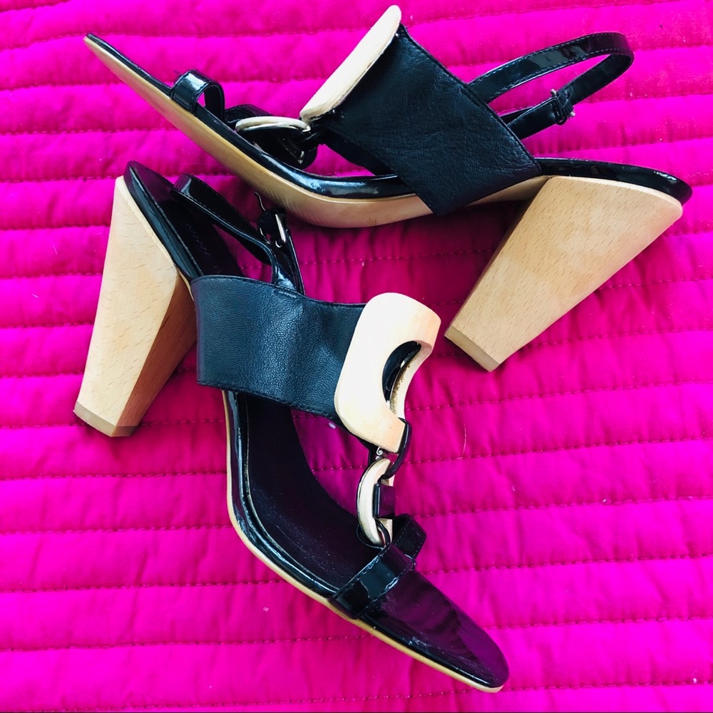 Nine West Shoes Chunky Heel Sandal size 7.5 - Picture 3 of 7